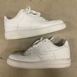 Mens Used Nike NOCTA Air Force 1 Low White Certified Lover Boy Drake Size 8.5 US